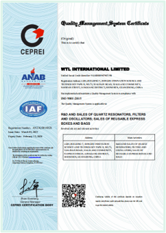 ISO Certification Certificate